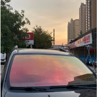 Película para Ventanas de Automóviles PET con Efecto Camaleón Rojo Atardecer, 85.9% VLT, Anti-Rayones, Supresión de Rayos UV, Aislamiento, Esquema de Color Camaleón