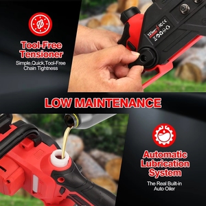 เลื่อยโซ่ไร้สาย M18 12 นิ้ว แบบไร้แปรงถ่าน พร้อมระบบหล่อลื่นอัตโนมัติ สำหรับตัดแต่งกิ่งไม้และตัดไม้ - Product Image 3