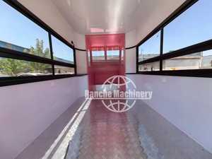 Remorques de bar mobiles en acier inoxydable de qualité américaine, camions de restauration carrés avec cuisine complète, chariots à snacks et alimentation intégrée - Product Image 5