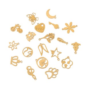 จี้รูป<span class=keywords><strong>มงกุฎ</strong></span><span class=keywords><strong>ขน</strong></span><span class=keywords><strong>นก</strong></span>ผีเสื้อใบไม้เล็กเคลือบด้วยไฟฟ้าแบบข้ามพรมแดน ทำจากสแตนเลสสตีล สำหรับงาน DIY อุปกรณ์ทำเครื่องประดับ - Product Image 5