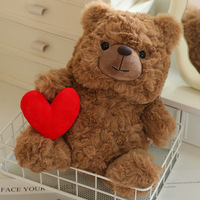 En gros, Mini ours en peluche doux et câlin en forme de cœur, en coton PP, anti-stress, pour la Saint-Valentin