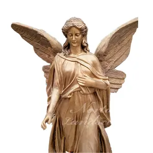 Custom high quality large size metal garden sculpture bronze angel statues for sale