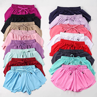Shorts de sport pour filles en nylon à taille haute avec cordon de serrage, anti-éblouissement, séchage rapide, avec poches, style Europe-Amérique – Nouveauté promotionnelle
