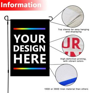 Chinese Factory Price Wholesale Custom 12x18in Double-Sided Cloth Pennant Garden <b>Flags</b> Outdoor DIY Custom Design Anti-Wrinkle - Product Image 4