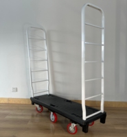 Chariot de stockage industriel robuste en métal de type U SHENGBO, chariot à six roues équilibré, conteneur roulant OEM pour entrepôt et magasin