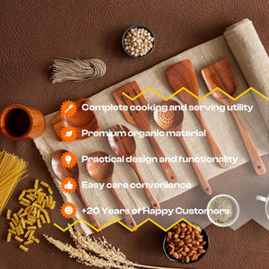 Ensemble d'ustensiles de cuisine en bois 10 pièces pour la maison, outils de cuisson multifonctionnels, non toxiques, durables, de haute qualité, les plus vendus - Product Image 3