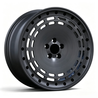 Nouvelles jantes en alliage d'aluminium forgées par flux, 17 pouces, 8.5J, 5x112, 5x114.3, 5x120, ET 20-35, finition noire, design concave, ajustement personnalisé