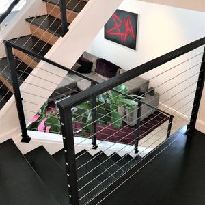 Черный кабель патио перила 316 нержавеющей стали наружные проволочные перила системы - Product Image 6