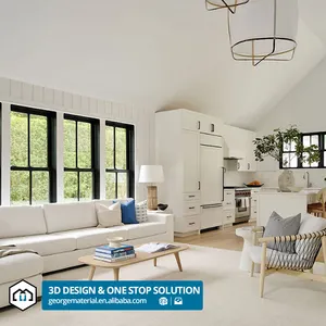 Design d'intérieur Services de conception de rendu 3D Design d'architecture pour maison moderne Bureau à domicile Salon Appartement