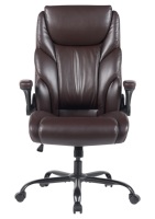 Chaise de bureau exécutive contemporaine pivotante en cuir PU noir, réglable en hauteur, confortable pour l'utilisation d'ordinateurs, mobilier de bureau à domicile