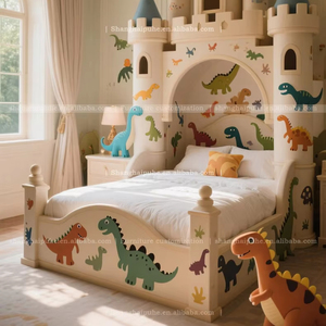 Lit de dinosaure château de garçon Design personnalisé Villa chambre de garçon personnalisé enfants chambre d'enfants créative conçue par un designer - Product Image 1