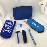 Kit d'hygiène en gros : Trousse de voyage pour ongles, kit de nettoyage dentaire, pochette de voyage pour avion, kits de voyage pour femmes, écoresponsables pour les compagnies aériennes