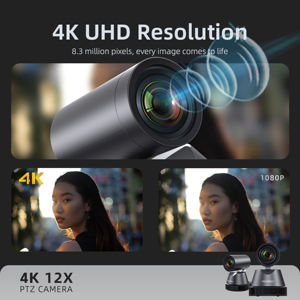 Caméra FEEL/WORLD 4K12X PTZ, prend en charge le suivi automatique et le zoom optique 12x, adapté à la diffusion en direct - Product Image 4