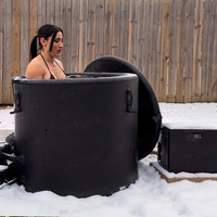 Baignoire gonflable portable à paroi épaisse de 5 cm pour bain froid, baril de récupération musculaire par immersion dans l'eau glacée