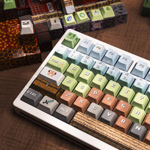 Keycaps sur le thème de Minecraft, 136 touches, profil Cherry, PBT, sublimation de la couleur, pour clavier mécanique MX <span class=keywords><strong>Switch</strong></span> 61/64/68/104 - Product Image 5
