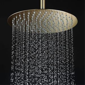Pommeau de douche pluie doré avec buses <span class=keywords><strong>anti</strong></span>-<span class=keywords><strong>calcaire</strong></span>, 360° °   Pommeau de douche cascade réglable en acier inoxydable 304 - Product Image 2