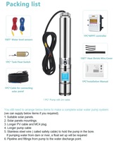 Nouvelle pompe à eau solaire multi-étages haute pression en acier inoxydable 304/316 de haute qualité avec moteur CC sans balais pour puits profond