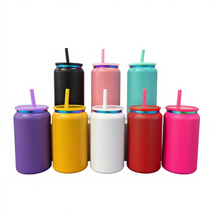 New Arrival Colorful Electroplated 16oz <strong>Mason</strong> <strong>Jar</strong> <strong>Tumbler</strong>, Double Wall Stainless Steel Vacuum Insulated Cup for Sublimation - Product Image 1