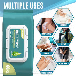 Groothandel Hoge Kwaliteit Custom Logo Mint Chill Extra Grote Volwassen Natte Doekjes Spoelbare Doekjes Met Vitamine-E Aloë - Product Image 2