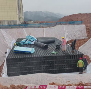 Système de module de stockage d'eau de pluie souterrain à atténuation, sur mesure (longueur, largeur, <span class=keywords><strong>profondeur</strong></span>) pour l'irrigation et le lavage – Offre Spéciale - Product Image 5