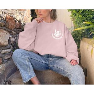 Sweat-shirt Oversize Femme « Club des Mamans Surstimulées » Rose avec Motif Squelette, Pull Tricoté Respirant à Manches Longues - Product Image 2