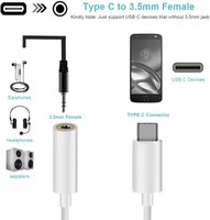 Adaptador de Audio USB C a 3.5mm, Tipo C a Conector de Auriculares, Dongle Auxiliar para iPhone 15 16 Samsung Xiaomi, Precio Económico