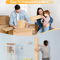 Nouvelle conception de règle en bois personnalisée pour tableau de croissance mural, décoration murale pour chambre d'enfant