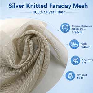 Tulle conducteur transparent en fibre d'argent pur, tissu Faraday anti-ondes électromagnétiques <span class=keywords><strong>pour</strong></span> moustiquaire de <span class=keywords><strong>lit</strong></span> et rideau - Product Image 2