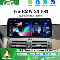 Système Linux LELV pour voiture BMW X3 E83, lecteur vidéo de navigation Carplay, 12,3 pouces, 2005-2008, Android Auto