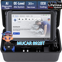 MUCAR 892BT Scanner OBD2 8 pouces alimenté par l'IA, codage ECU complet, CANFD DoIP, alimentation par batterie, données en temps réel, outil de diagnostic automobile