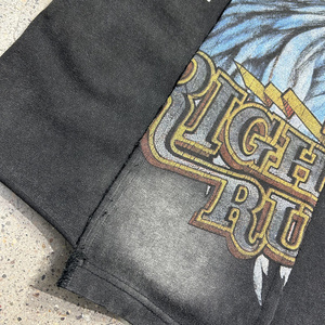 Custom Graphic Screen Printing Cotton Oversized Boxy Short Sleeve Acid Wash Cropped T <strong>Shirt</strong> Cut and Sew <strong>Patchwork</strong> T-<strong>Shirt</strong> - Product Image 4