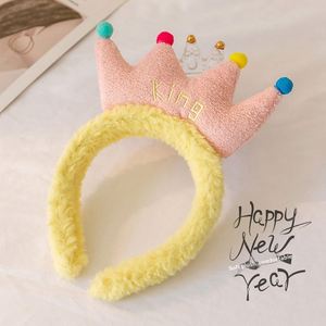 Zhao Lusi-style Cute Crown Headpiece for <b>Girls</b> Yarn and Feathers Hairband Japan and Korean Style for Washing Face Birthday <b>Tiara</b> - Product Image 3