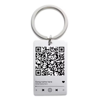 Fabrikpreis: Individueller QR-Code-Schlüsselanhänger – Lieblingslied QR-Scan Schlüsselring, Spotify Musik Schlüsselanhänger, Hundemarke, Katzenlied, Firmeninformationen