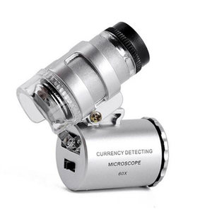 <span class=keywords><strong>60X</strong></span> Mini <span class=keywords><strong>Microscope</strong></span> de Poche Loupe Portable avec 2 <span class=keywords><strong>LED</strong></span> 1UV Lumières pour Bijoux Antiquités - Product Image 1