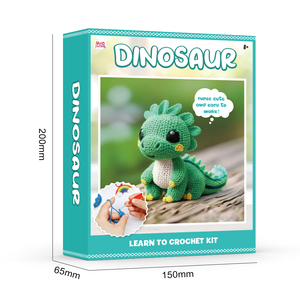 Kit de Ganchillo de Dinosaurios para Principiantes, Kit de Ganchillo de Animales, Aprende a Hacer Manualidades con Ganchillo para Adultos y Niños, Suministros de Manualidades, Regalo - Product Image 2