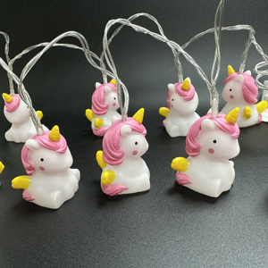 <span class=keywords><strong>Guirlande</strong></span> <span class=keywords><strong>lumineuse</strong></span> licorne 10LED 6.8ft IP44 nominale à piles guirlandes lumineuses blanches chaudes pour la décoration de la <span class=keywords><strong>chambre</strong></span> des enfants - Product Image 1