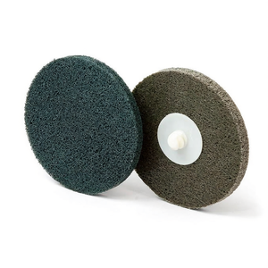 Tampon de polissage unitaire Fervi Fast Lock 100 mm, abrasif double face pour le finissage du métal et de la peinture - Product Image 2