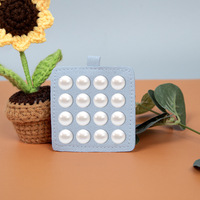 Étui de téléphone portefeuille en microfibre avec technologie d'impression magnétique velours perlé 6x6cm, étui pour cartes de crédit, emballage pour bijoux