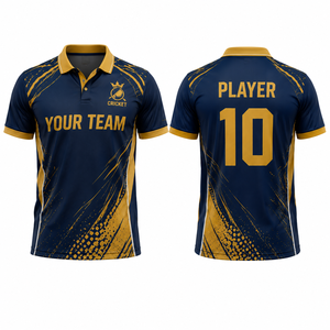 Camisetas Polo Personalizadas de Cricket para Hombre, Uniformes de Equipo por Sublimación, Ropa Deportiva Transpirable de Secado Rápido con Nombre, Número y Logotipo - Product Image 3