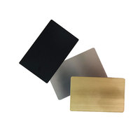 Vente en gros de cartes de visite en métal personnalisées de haute qualité gravées au laser noir mat et or en acier inoxydable