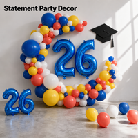 Ballons Mylar géants de 40 pouces pour fêtes d'enfants, coloris rouge, rose, noir, vert, blanc, pour baby shower et Noël 2026