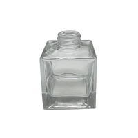 Bouteille diffuseur carrée en verre transparent de qualité professionnelle, flacon de parfum avec bouchon à vis