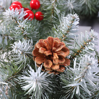 Authentische Natürliche Getrocknete Blumen Weihnachts-Tannenzapfen Baumschmuck Festliche Feiertagsdekorationen Anhänger Foto-Requisiten Kranz