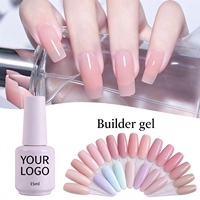 Gel Constructeur BIAB en Gros 15ml Couleurs Nude Renforceur d'Ongles pour Extension Marque Privée Sans HEMA pour Salons de Manucure et Distributeurs