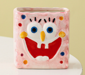 Portalápices de Cerámica con Diseño Creativo de Dibujos Animados, Estilo Americano, Hecho en Fujian, Caja de Almacenamiento para Cepillos de Dientes, Brochas de Maquillaje, <span class=keywords><strong>Bob</strong></span> <span class=keywords><strong>Esponja</strong></span> - Product Image 6