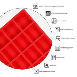 MUYULINS Factory 20-Cavity Square <b>Silicone</b> LFGB BPA-Free, Suitable for DIY Making, Easy to Demold, Reusable Soap Mold - Product Image 4