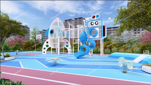 The Outdoor Playground of the Kindergarten Can Be Customized <strong>with</strong> Large Combination Wooden <strong>Slides</strong> and Iron <strong>Slides</strong> - Product Image 3