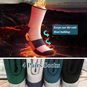 Merino <b>Wool</b> Thick Thermal Winter Hiking Heavyweight Boot <b>Socks</b> Mens - Product Image 2