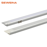 Lampe LED d'Intérieur Sous-Meuble, Réglette Lumineuse Linéaire Ultra-Mince pour Étagère de Placard, Tube en Aluminium