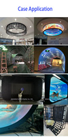 Pantallas LED con Efecto Visual 3D, Pantalla LED Flexible en Forma de Túnel de Cúpula
